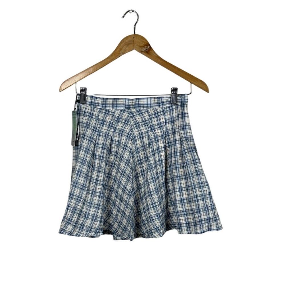 Urban Outfitters Plaid Blue Mini Skirt size S